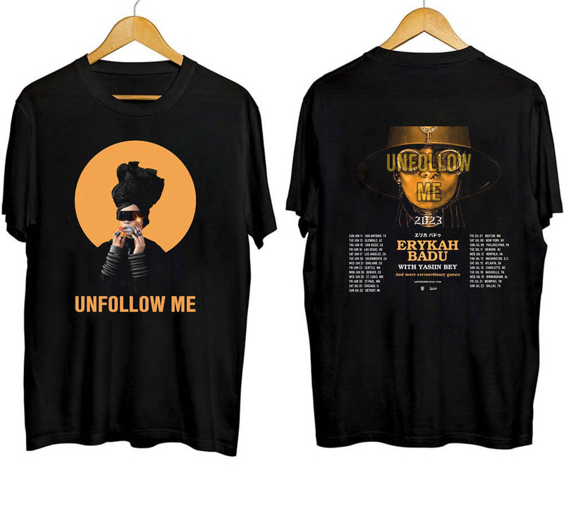Erykah Badu Unfollow Me Tour 2023 Music Shirt