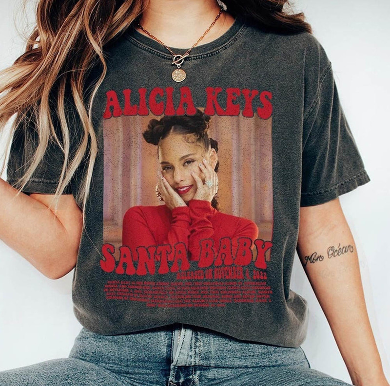 Alicia Keys Santa Baby Album Concert Shirt