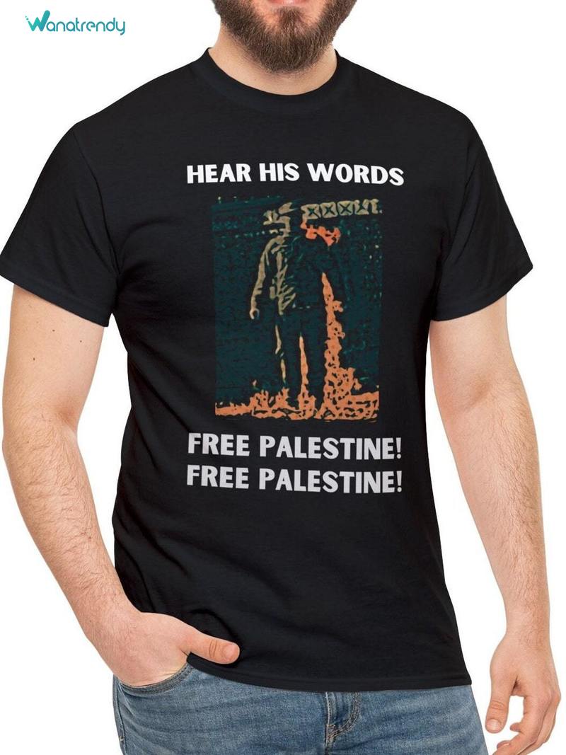 Rip Aaron Bushnell Shirt, Cotton Free Palestine Crewneck Sweatshirt Tee Tops