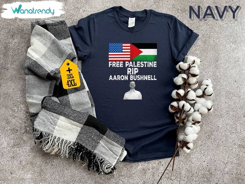 Free Palestine Rip Aaron Bushnell Shirt, Until Reclamation Unisex Hoodie Crewneck Sweatshirt
