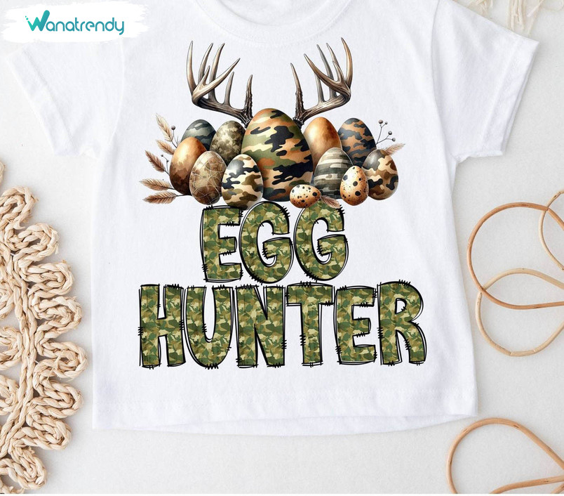 Easter Egg Hunter Shirt, Deer Hunting Crewneck Sweatshirt Sweater