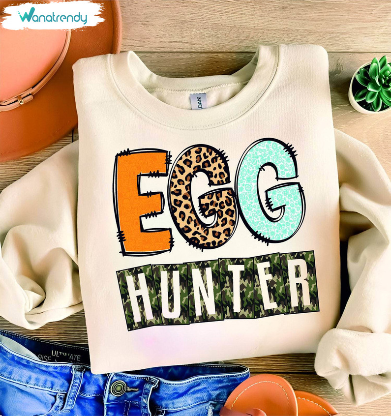 Egg Hunter Cute Shirt, Western Eggs Bunny Short Sleeve Tee Tops