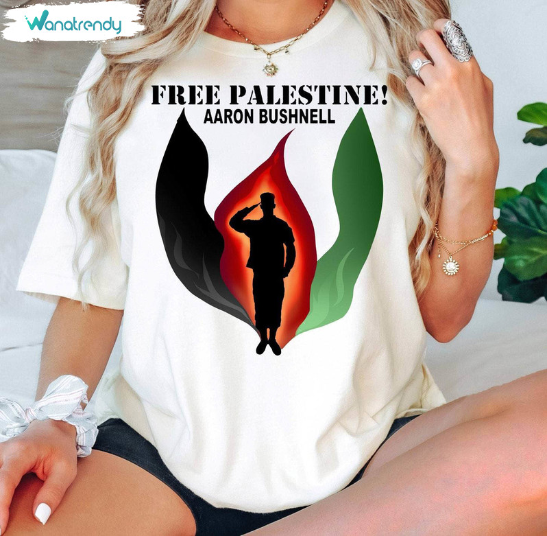 Free Palestine Rip Aaron Bushnell Shirt, Resistance Until Reclamation Long Sleeve Hoodie