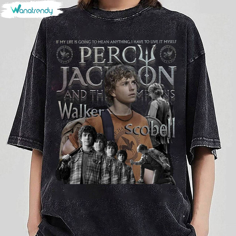 Vintage Percy Jackson Camp Half Blood Shirt, Lighting Thief Bookish Short Sleeve Crewneck Sweatshirt