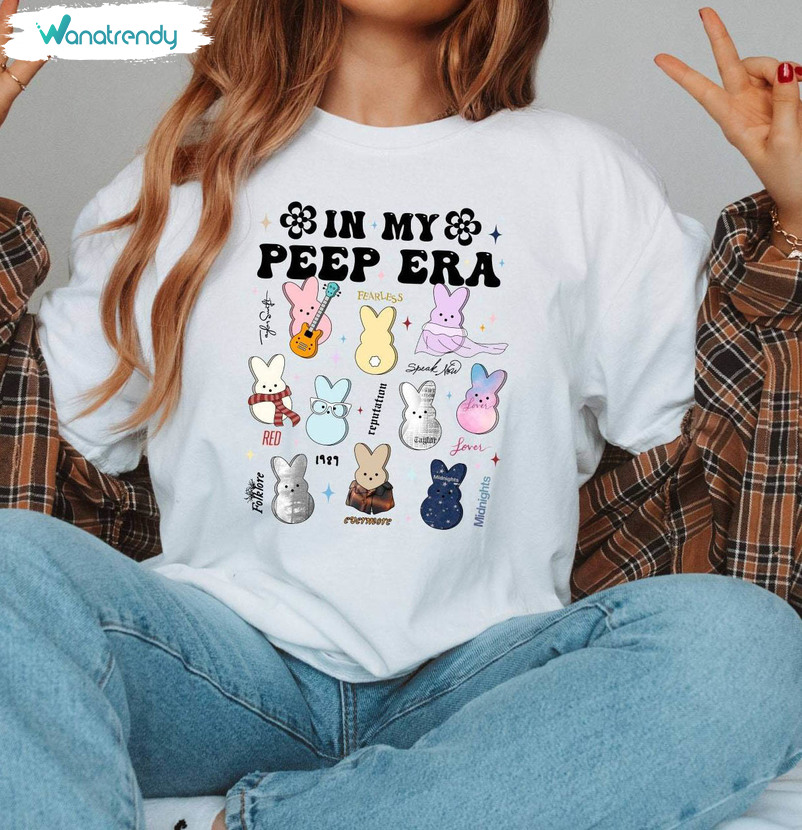 In My Peeps Era Retro Shirt, Easter Bunny Tee Tops T-Shirt