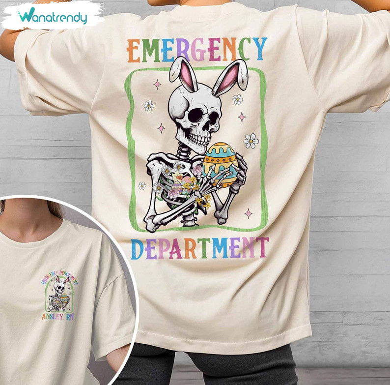 Retro Emergency Department Shirt, Easter Bunny Sweater Hoodie