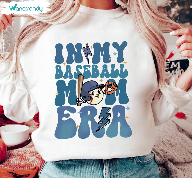 Vintage In My Baseball Mom Era Shirt, Baseball Lover Hoodie Tank Top