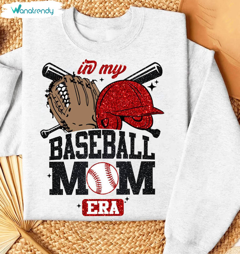 Creative In My Baseball Mom Era Shirt, Baseball Numbers Tank Top Hoodie
