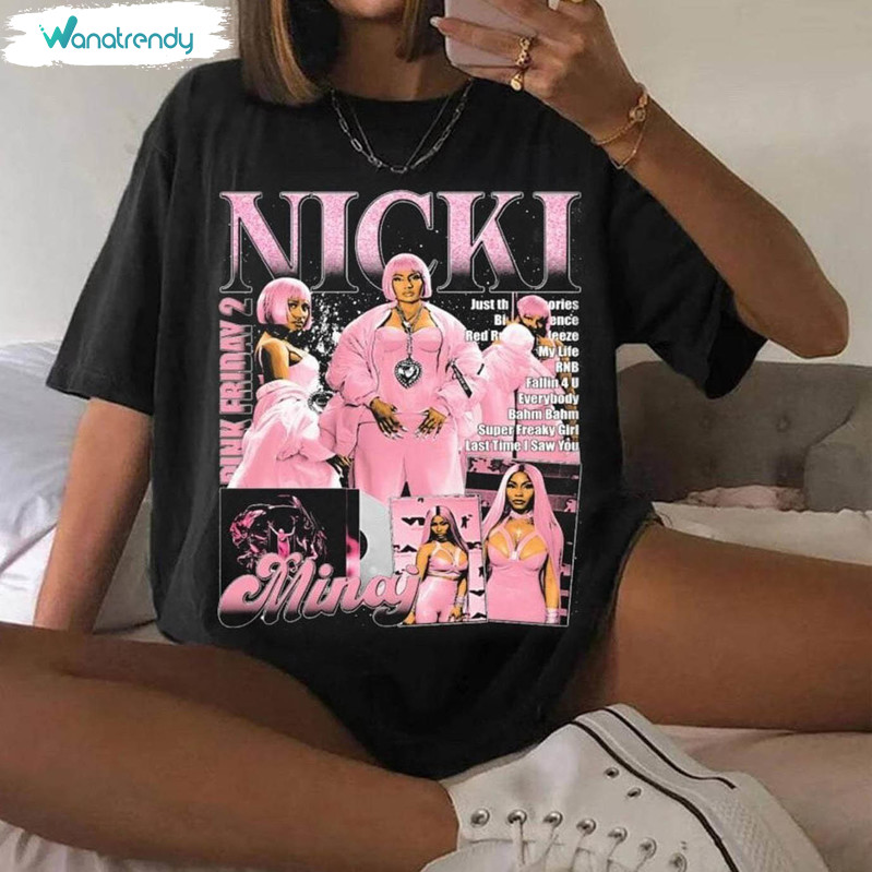 Retro Nicki Lewinsky Shirt, Pink Friday 2 Tour Long Sleeve Hoodie