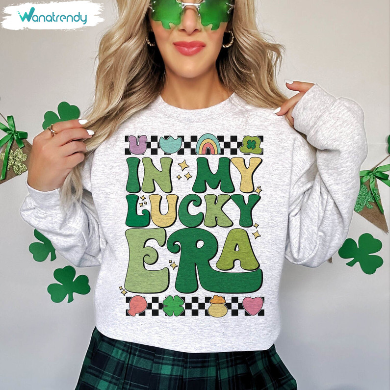 Retro In My Lucky Era Shirt, St. Patrick's Day Hoodie Tank Top