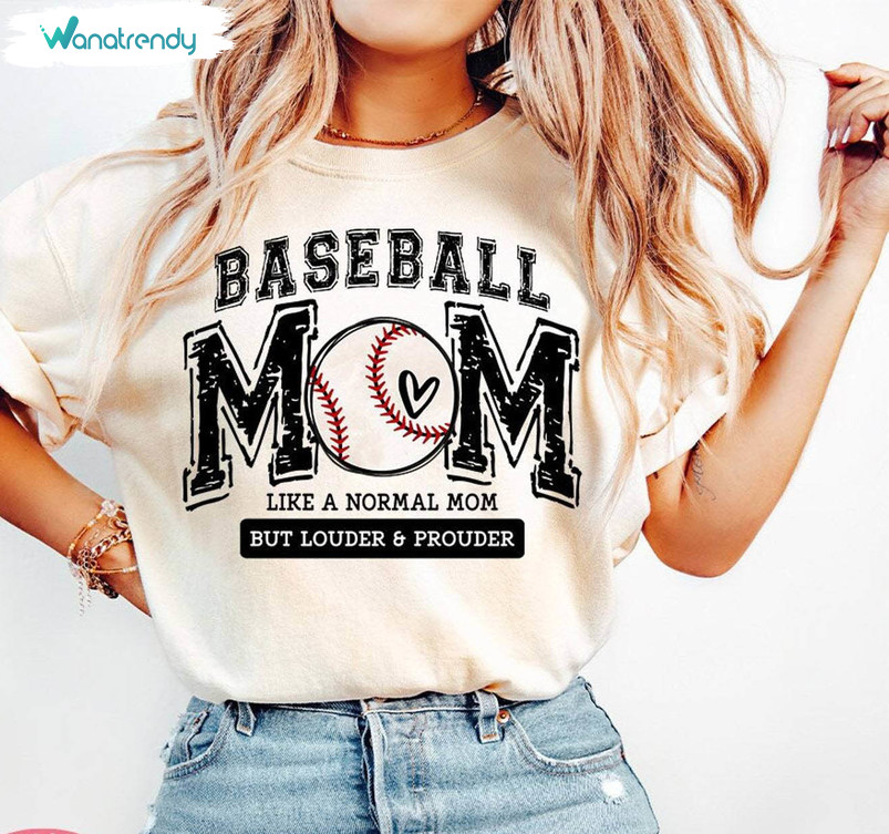 Baseball Mom Shirt, Proud Baseball Mom Hoodie Sweater
