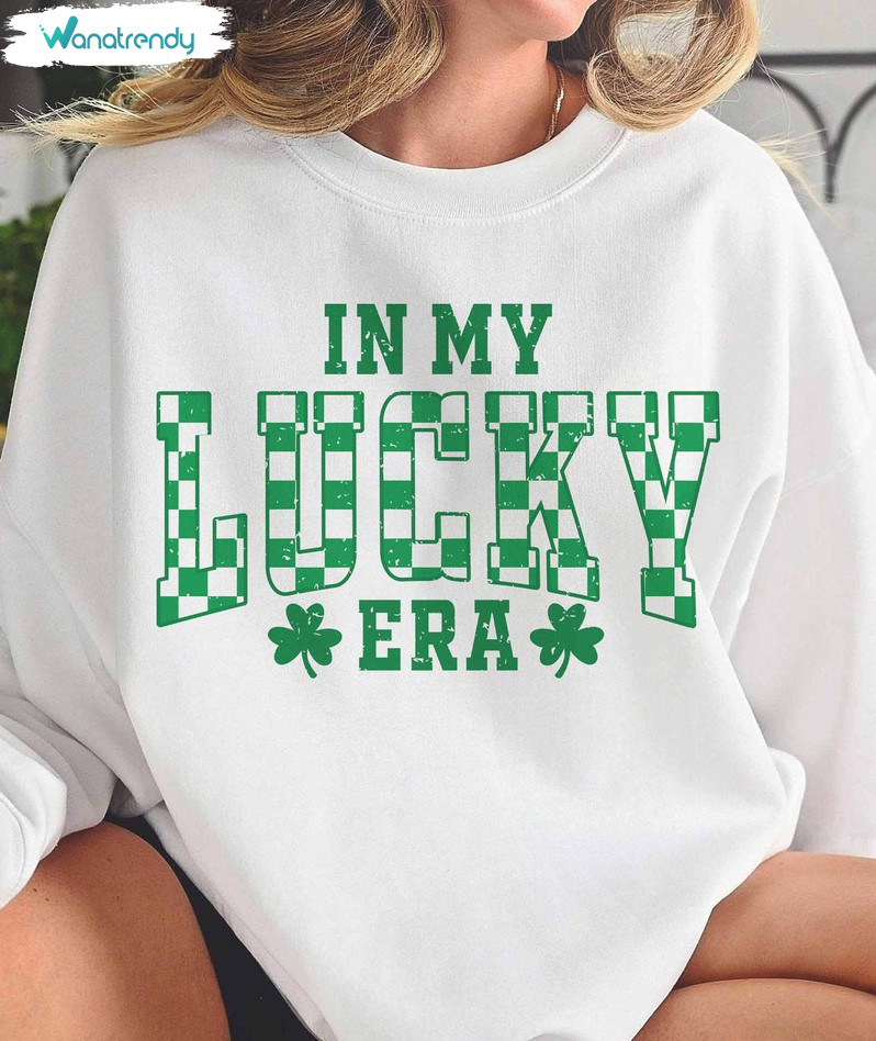 Lucky In My Lucky Era Sweatshirt, Saint Patricks Irish Shirt Tank Top