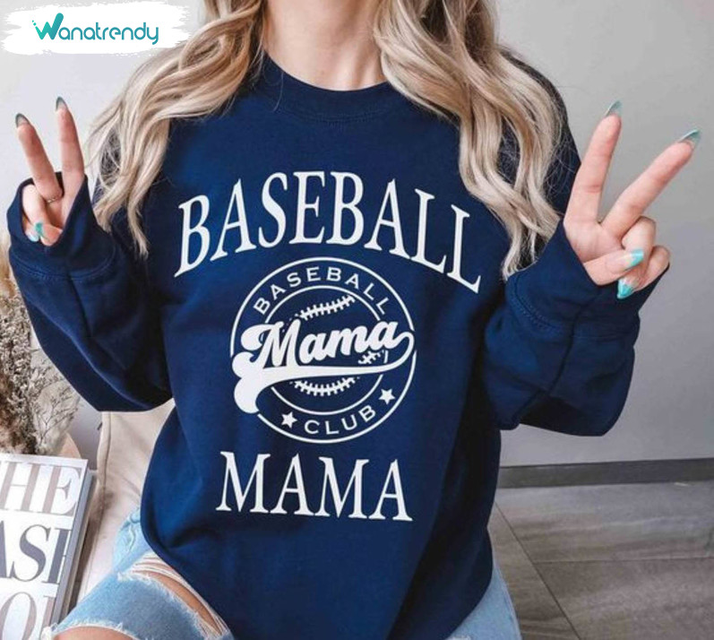 Retro Baseball Mama Club Sweatshirt, Hoodie Shirt Sport Mom