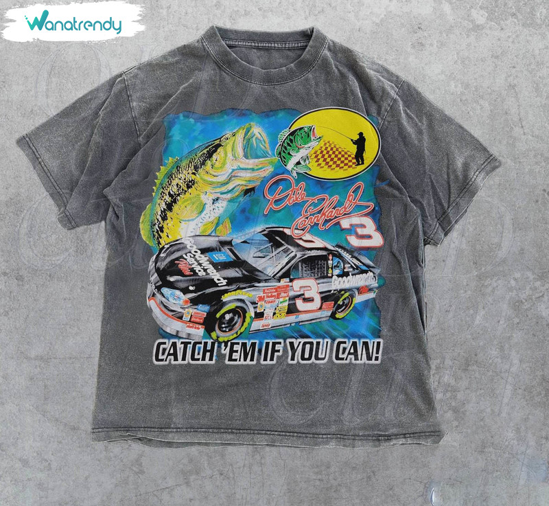 Nascar X Fishing Vintage Racing Shirt, Retro Crewneck Sweatshirt Hoodie
