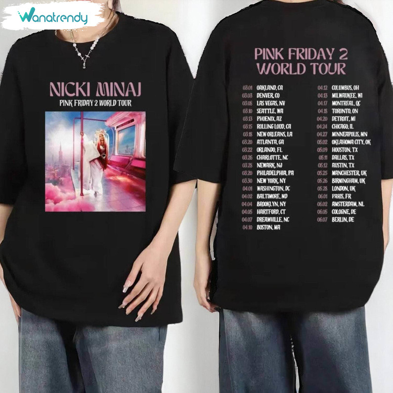 Pink Friday 2 World Tour Shirt, Oversized Nicki Minaj Sweater Hoodie