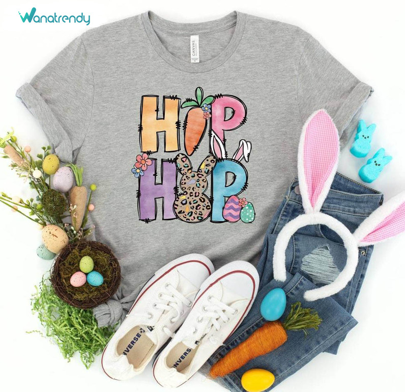 Hop Hop Funny Shirt, Easter Tank Top Long Sleeve