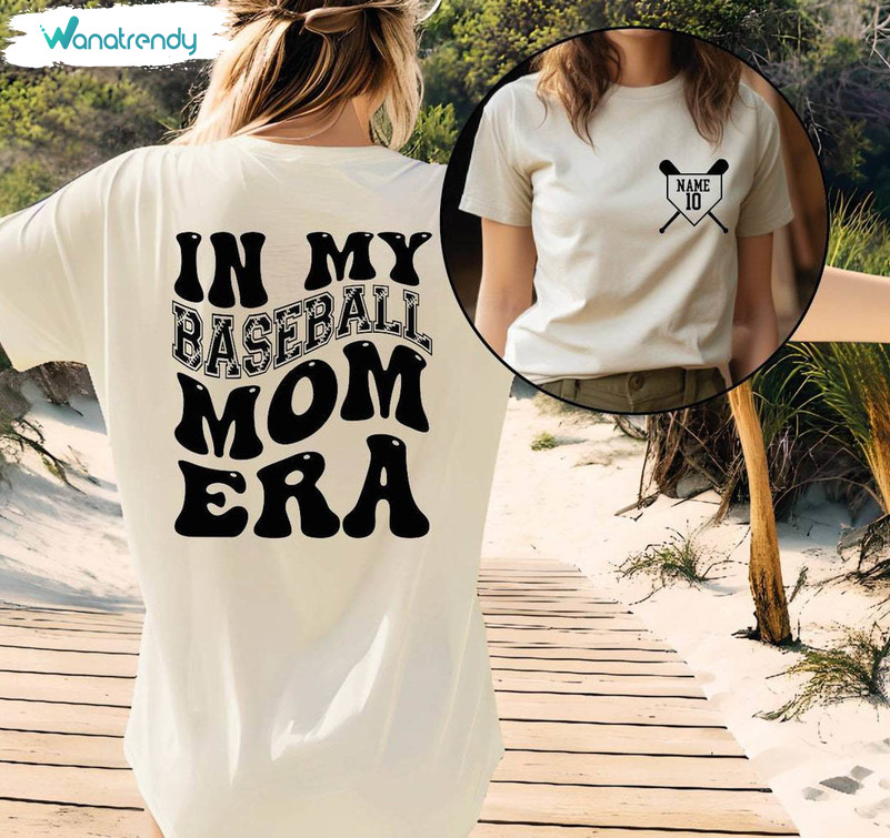 In My Baseball Mom Era Shirt, Gift For Mom Long Sleeve Tee Tops