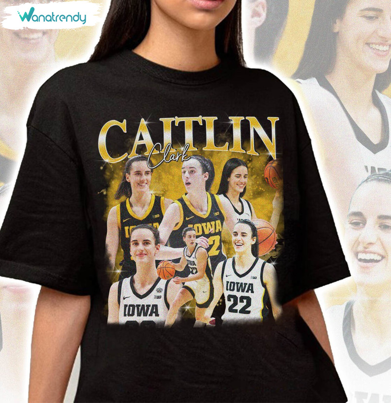 Caitlin Clark Basketball Player Shirt, Vintage Crewneck Sweatshirt Hoodie
