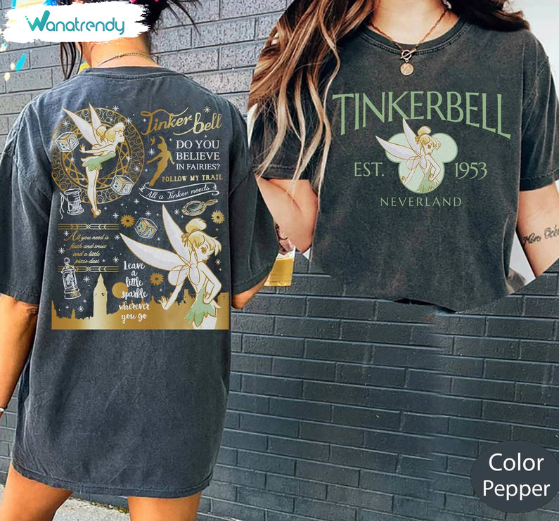 Comfort Tinker Bell Shirt, Tinkerbell Princess Crewneck Sweatshirt Sweater