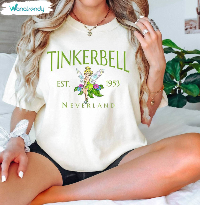 Comfort Tinker Bell Shirt, Tinkerbell Neverland Disney Tee Tops Hoodie