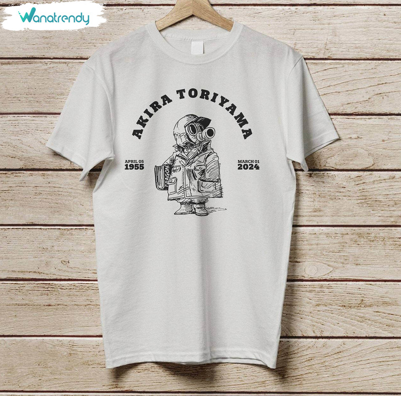 Akira Toriyama Trendy Shirt, Anime Vintage Short Sleeve Crewneck Sweatshirt