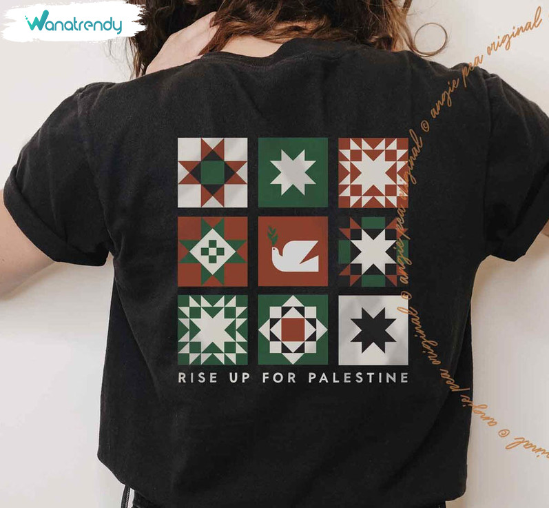 Rise Up For Palestine Shirt, Palestine Support Long Sleeve Hoodie
