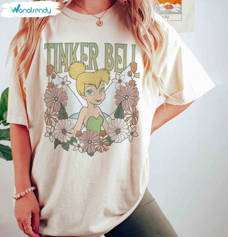 Tinker Bell Shirt Shirt, Comfort Tinkerbell Floral Epcot Sweater Tank Top