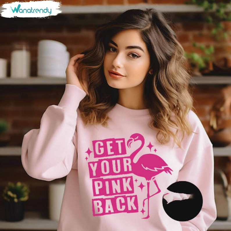 Get Your Pink Back Mama Shirt, Vintage Dessign Long Sleeve Hoodie