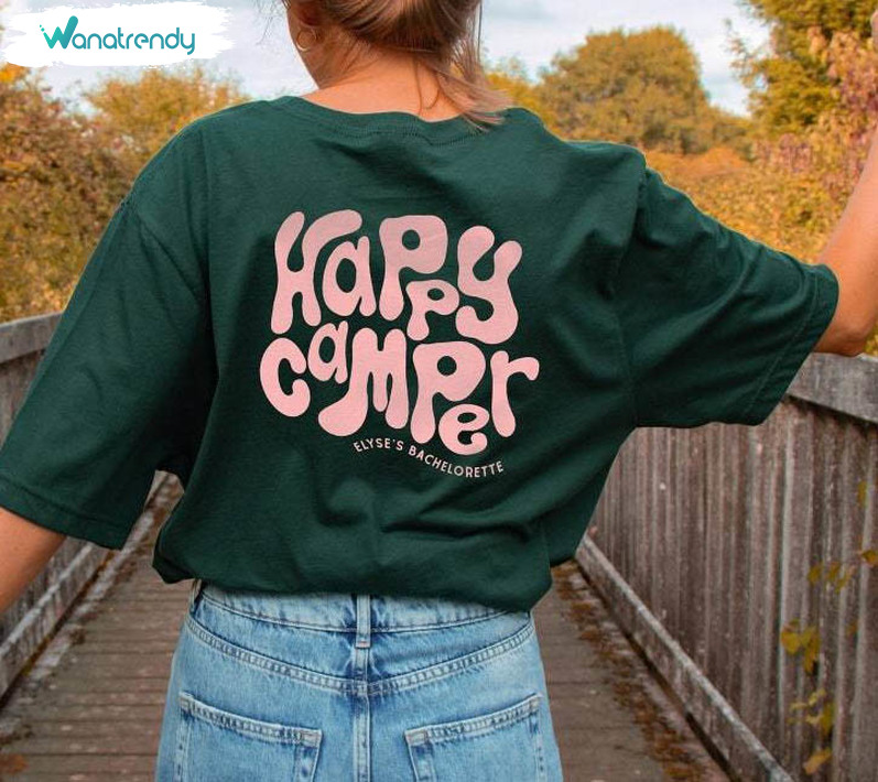 Camp Bach Bachelorette Party Shirt, Happy Camper Long Sleeve Sweater