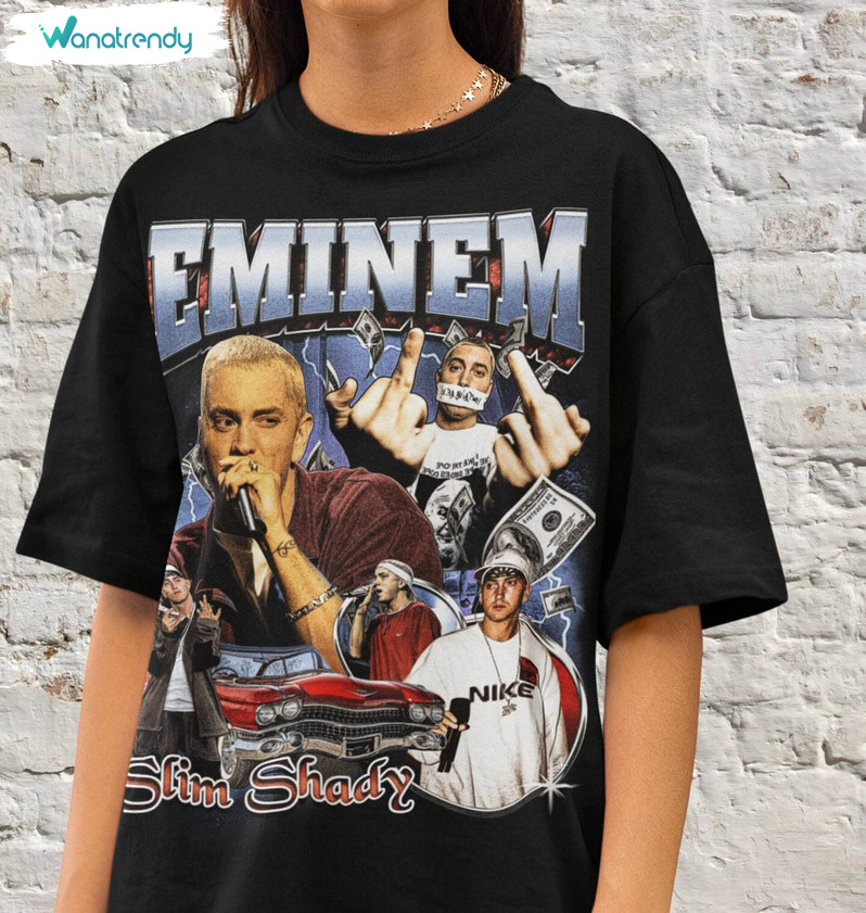 Eminem Slim Shady Shirt, Detroit 8 Mile Unisex Hoodie Crewneck Sweatshirt