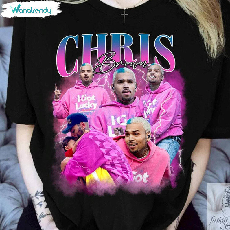 Vintage Chris Brown Shirt, Hiphop Music Lover Tee Tops Sweater