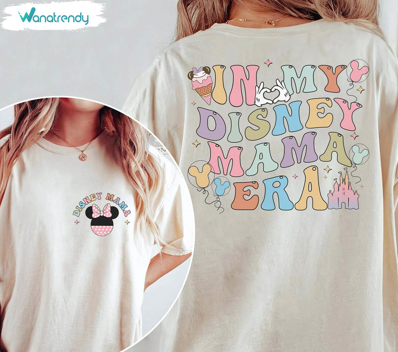 In My Disney Mom Era Two Sided Shirt, Minnie Mom Tee Tops T-Shirt