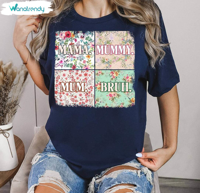 Mama Mommy Mom Bruh Retro Shirt, Mom Life Funny Tee Tops Sweater