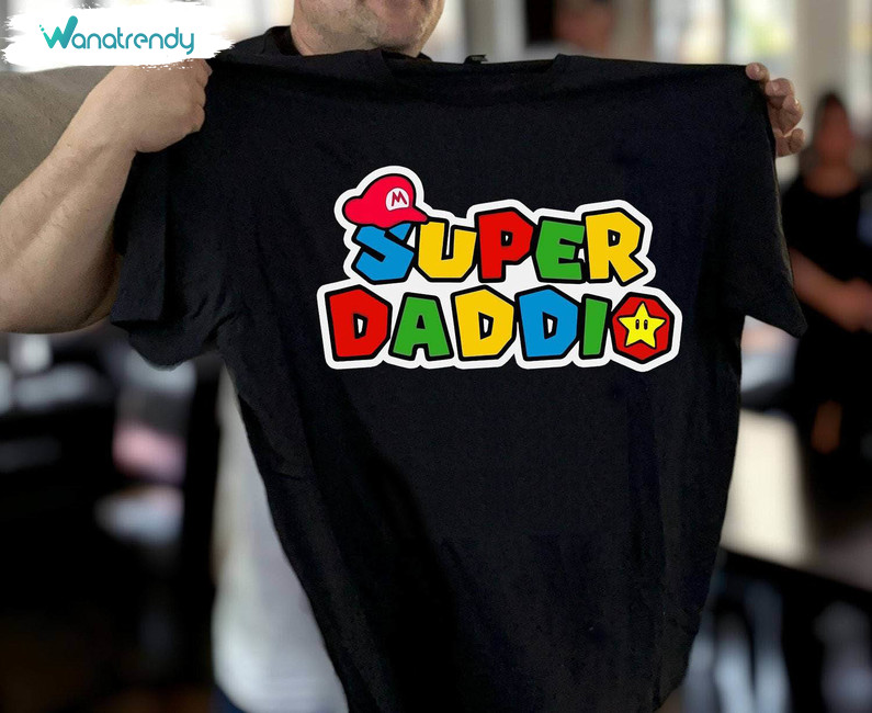 Super Daddio Funny Gaming Shirt, Gaming Dad Funny Crewneck Sweatshirt Sweater