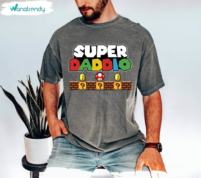 Comfort Father's Day Shirt, Super Daddio Unisex Hoodie Crewneck Sweatshirt