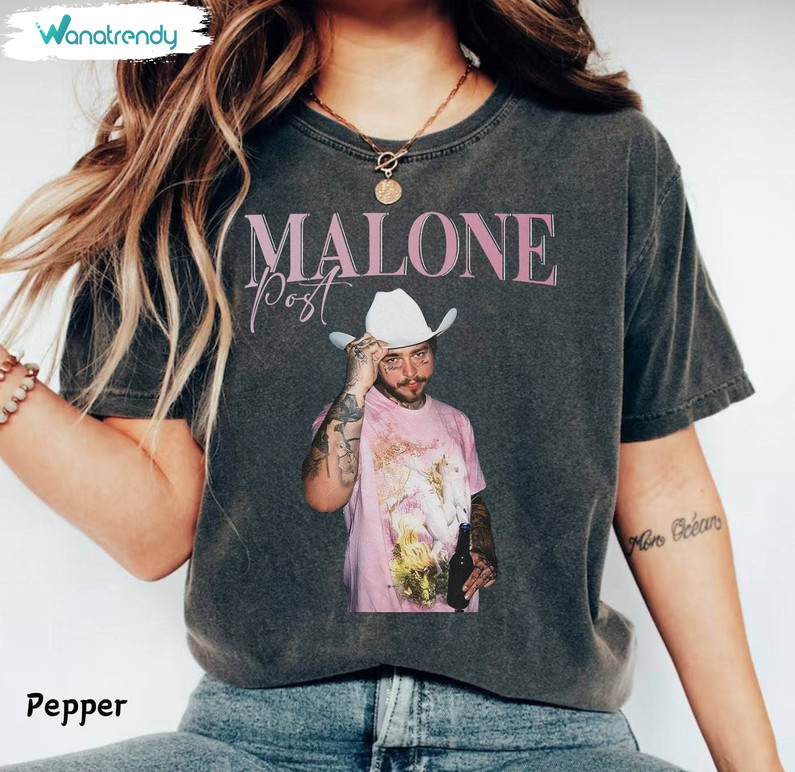 Post Malone Cowboy Shirt, Posty Twelve Carat Album Long Sleeve Tee Tops