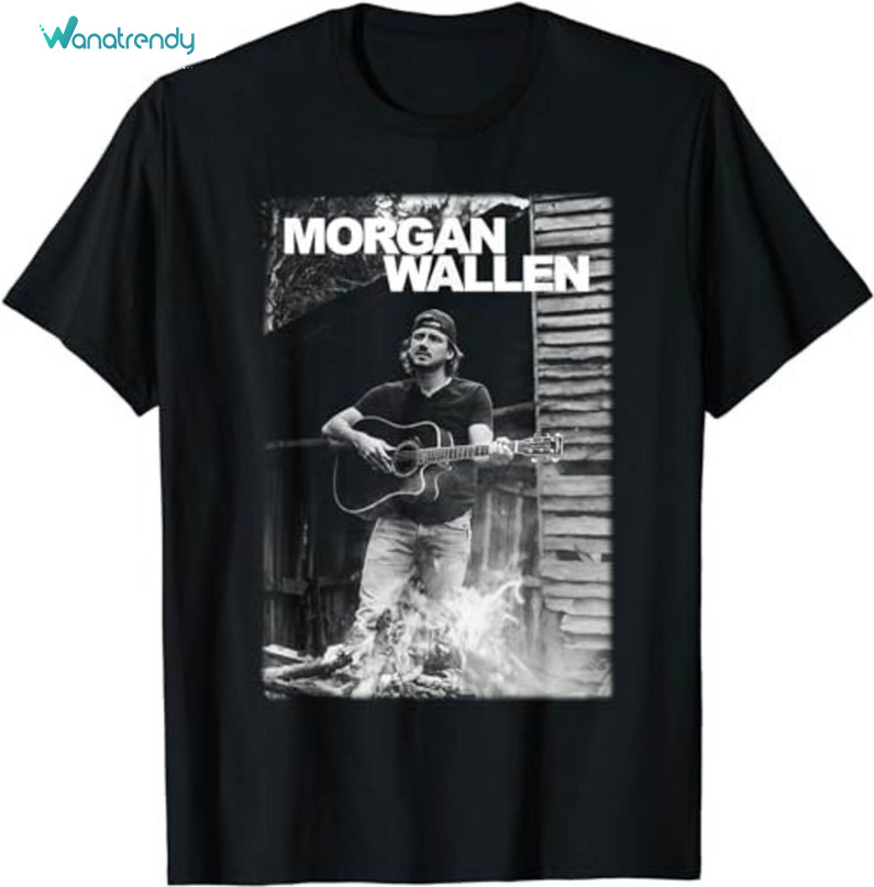 Morgan Wallen Guitar Shirt, Music Trendy Tee Tops Hoodie