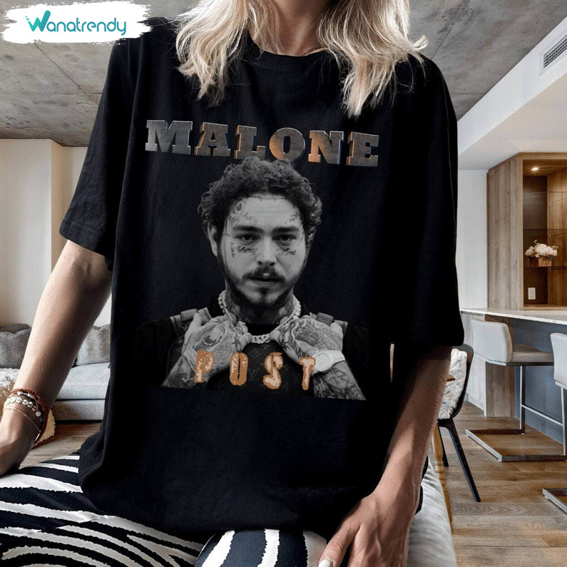 Limited Vintage Post Malone Shirt, Post Malone Short Sleeve Tee Tops