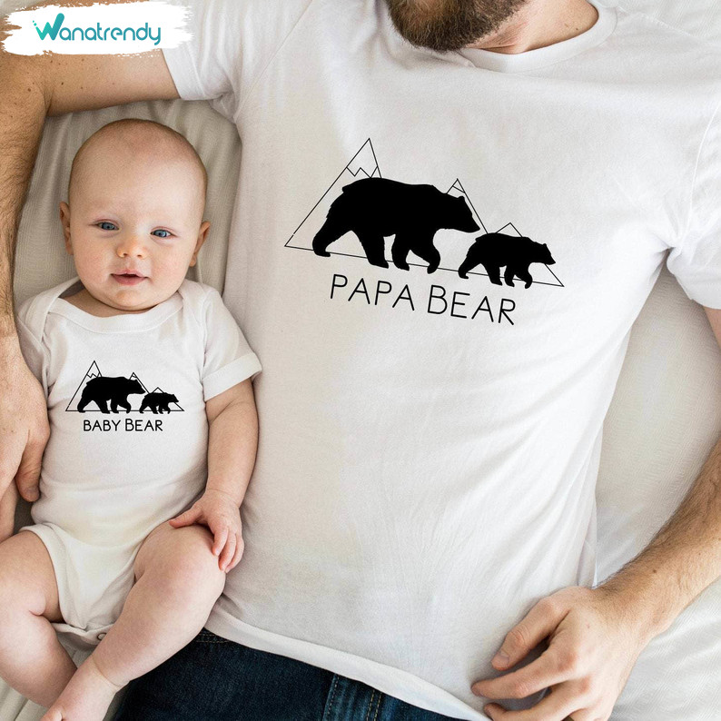 Papa Bear Baby Bear Dad And Baby Matching Shirt, Father's Day Sweater T-Shirt