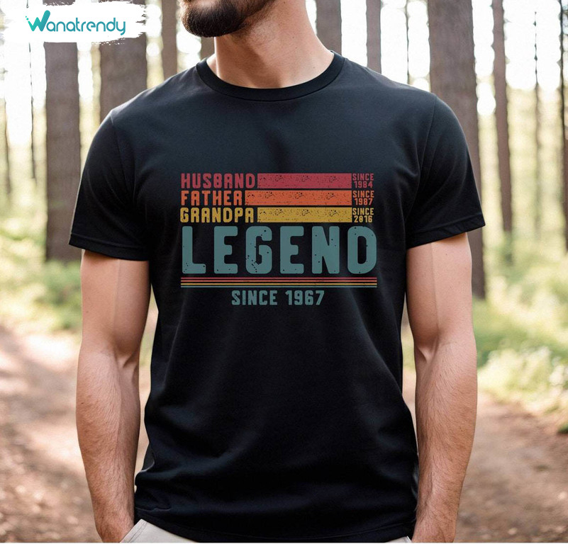 Personalized Husband Father Grandpa Legend Shirt, Vintage Father's Day Sweater T-Shirt