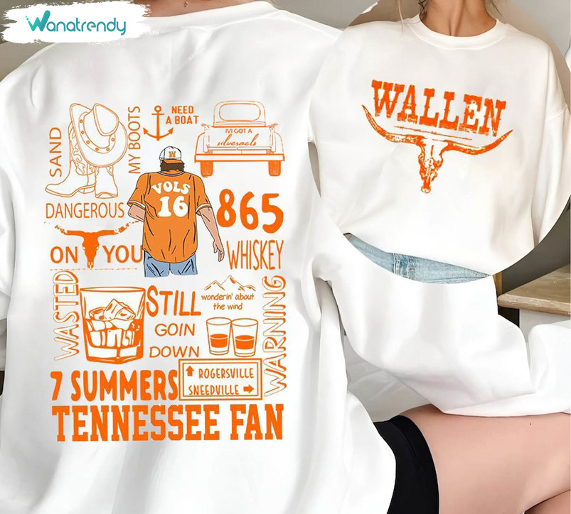 Morgan Wallen Tennessee Shirt, Country Music Unisex Hoodie Long Sleeve