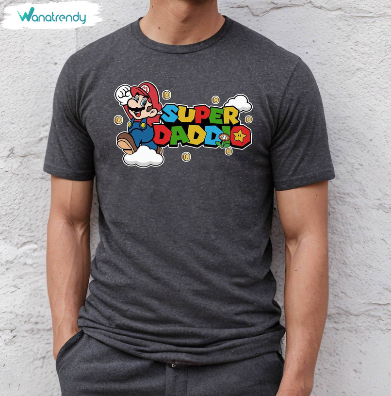 Super Daddio Shirt, Mario Family Father's Day Unisex Hoodie Short Sleeve