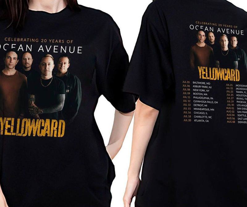 Yellowcard 2023 Rock Tour Music Shirt