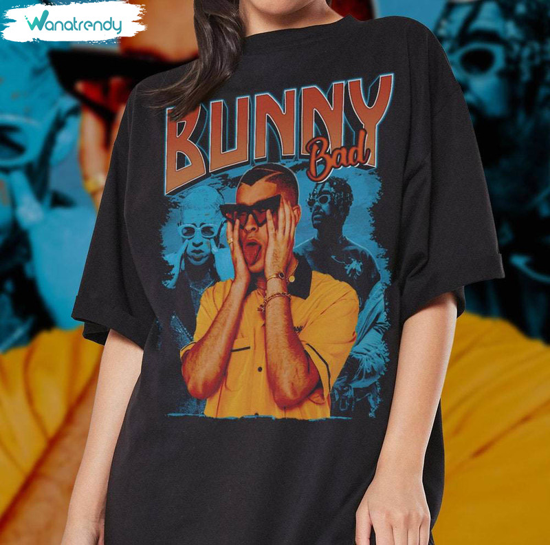 Retro Bad Bunny Shirt, Bad Bunny Un Verano Crewneck Sweatshirt Tee Tops