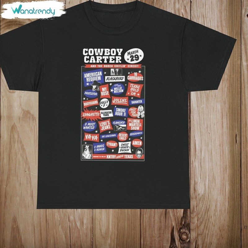 Cowboy Carter Shirt, Vintage Advertisement Crewneck Sweatshirt Tee Tops