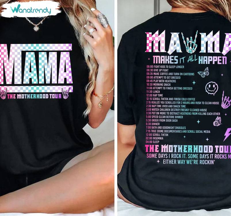 Motherhood Tour Shirt, Mama Funny Tour Long Sleeve Hoodie