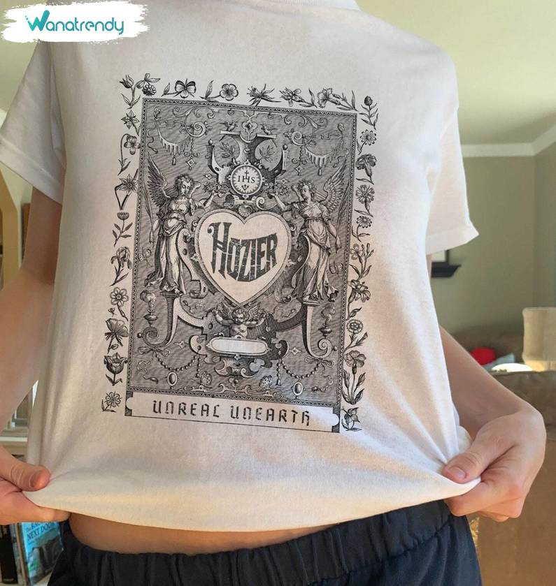 Hozier Unreal Unearth Shirt, Gothic Angels Floral Fairy Tee Tops Sweater