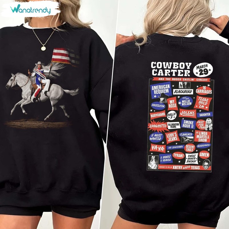 Cowboy Carter Shirt, Beyoncee Cowboy Carter Music Long Sleeve Sweater