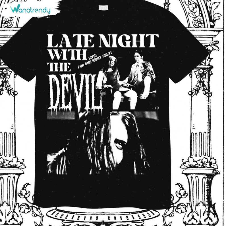 Late Night With The Devil Shirt, Indie Possession Long Sleeve Crewneck Sweatshirt