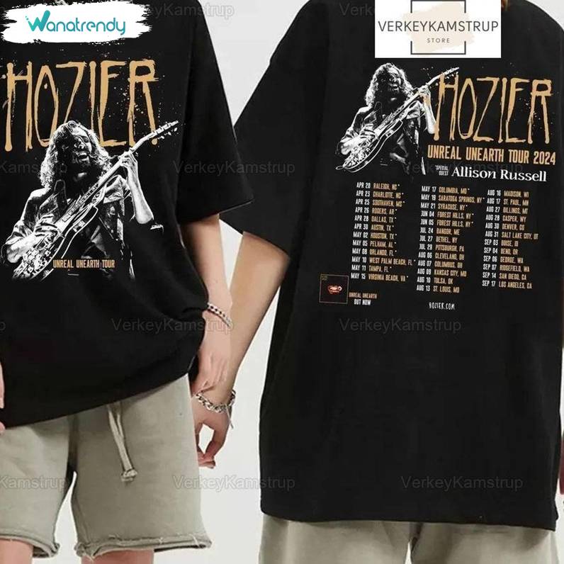 Limited Hozier Unreal Unearth Tour 2 Sides Shirt, 2024 Music Tour Long Sleeve Tank Top